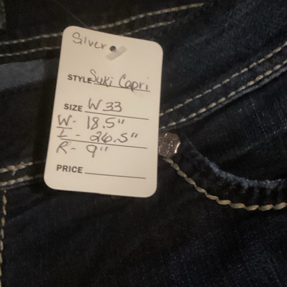 EUC Silver Jeans Capris Dark Indigo Denim - Picture 5 of 9